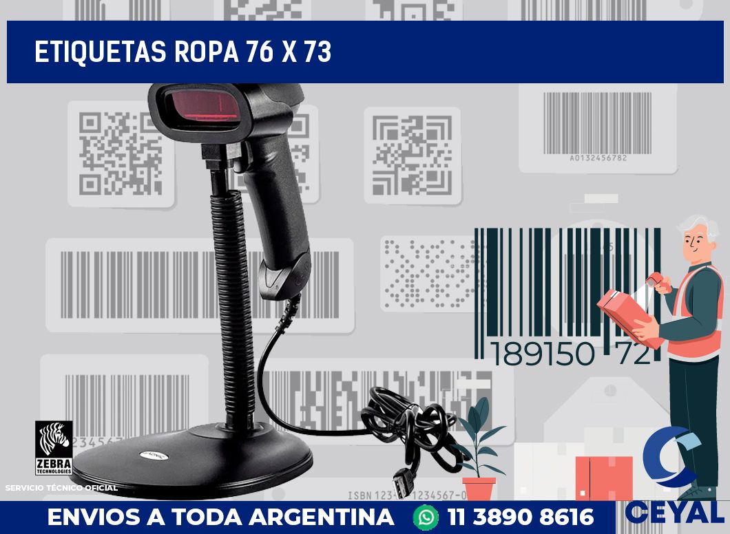 etiquetas ropa 76 x 73