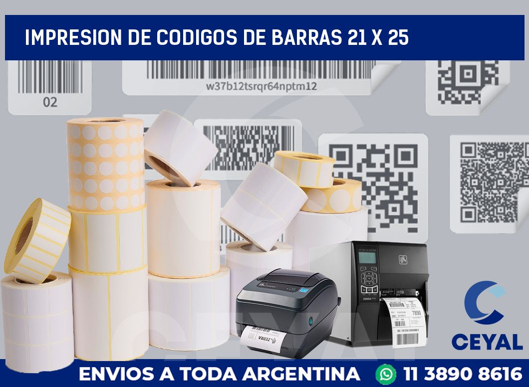 impresion de codigos de barras 21 x 25