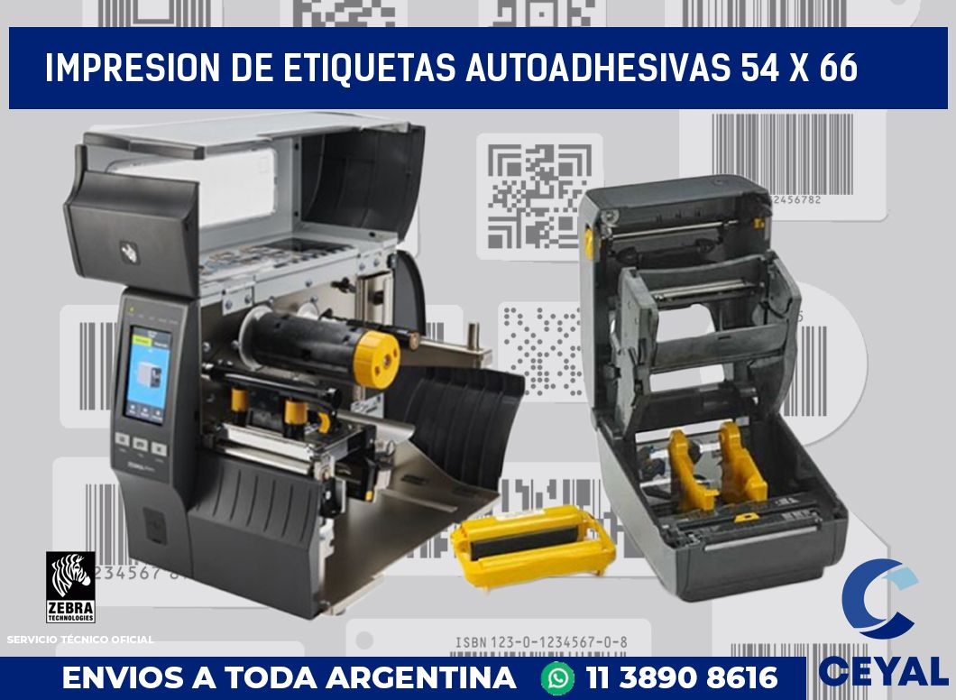 impresion de etiquetas autoadhesivas 54 x 66