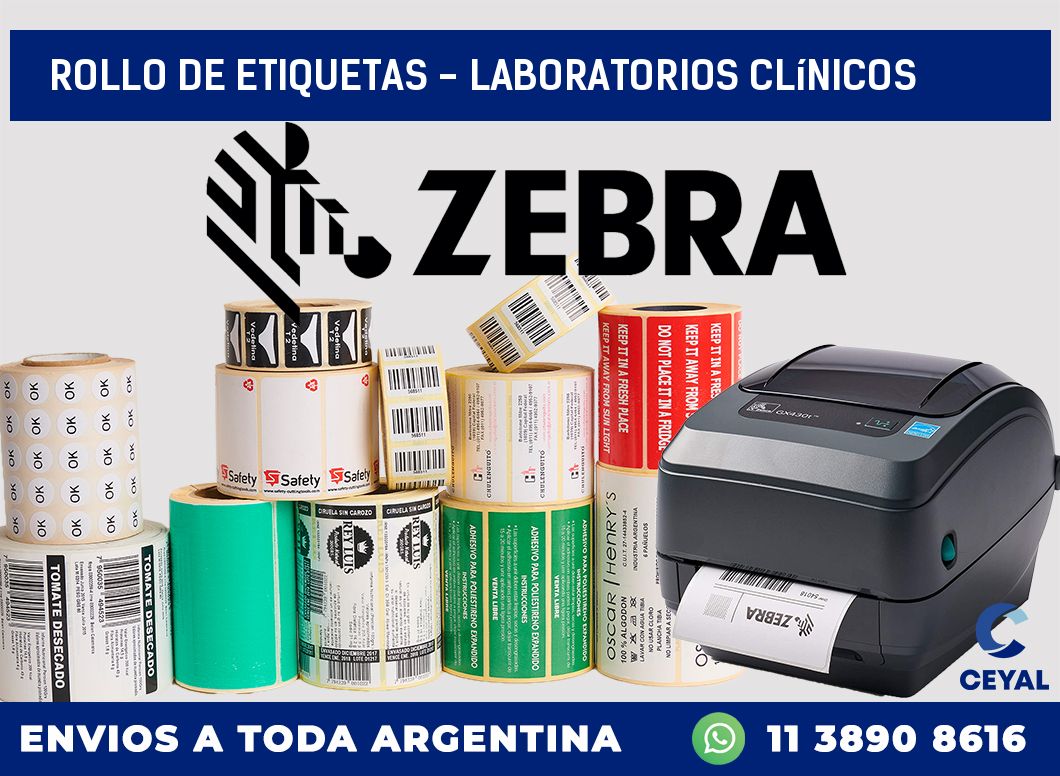 rollo de etiquetas - Laboratorios clínicos
