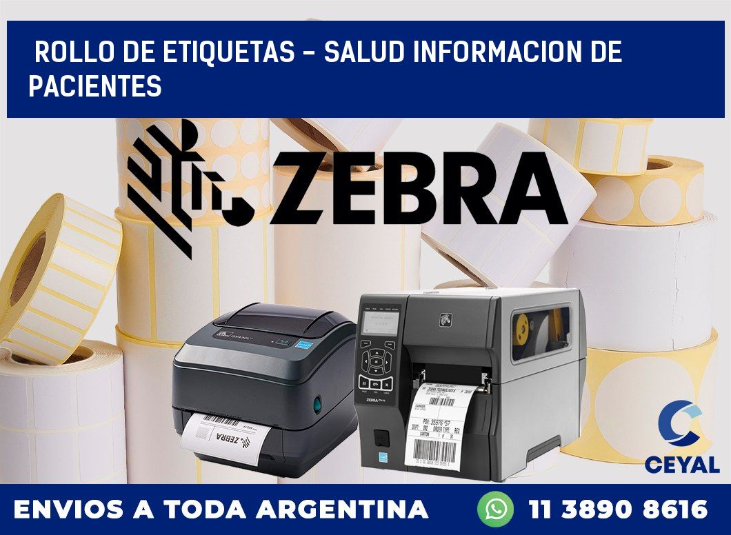 rollo de etiquetas – salud informacion de pacientes
