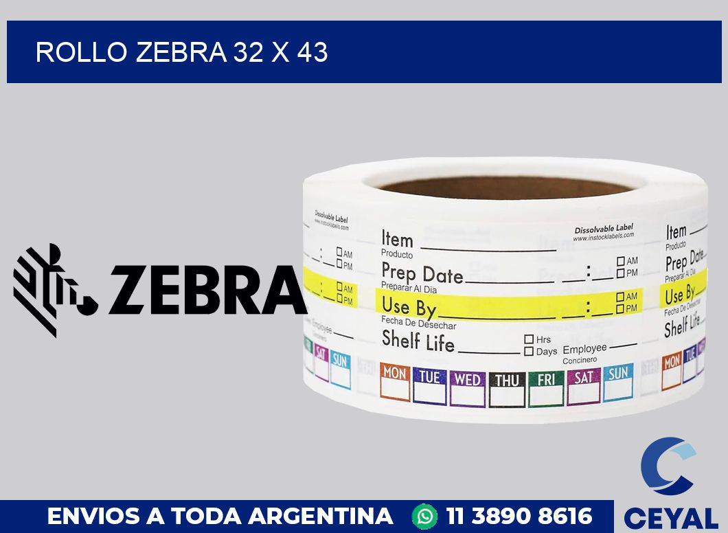 rollo zebra 32 x 43