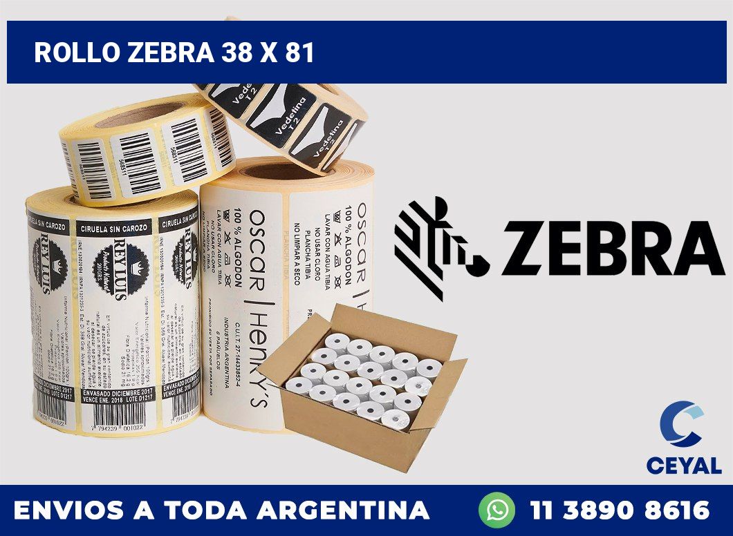 rollo zebra 38 x 81