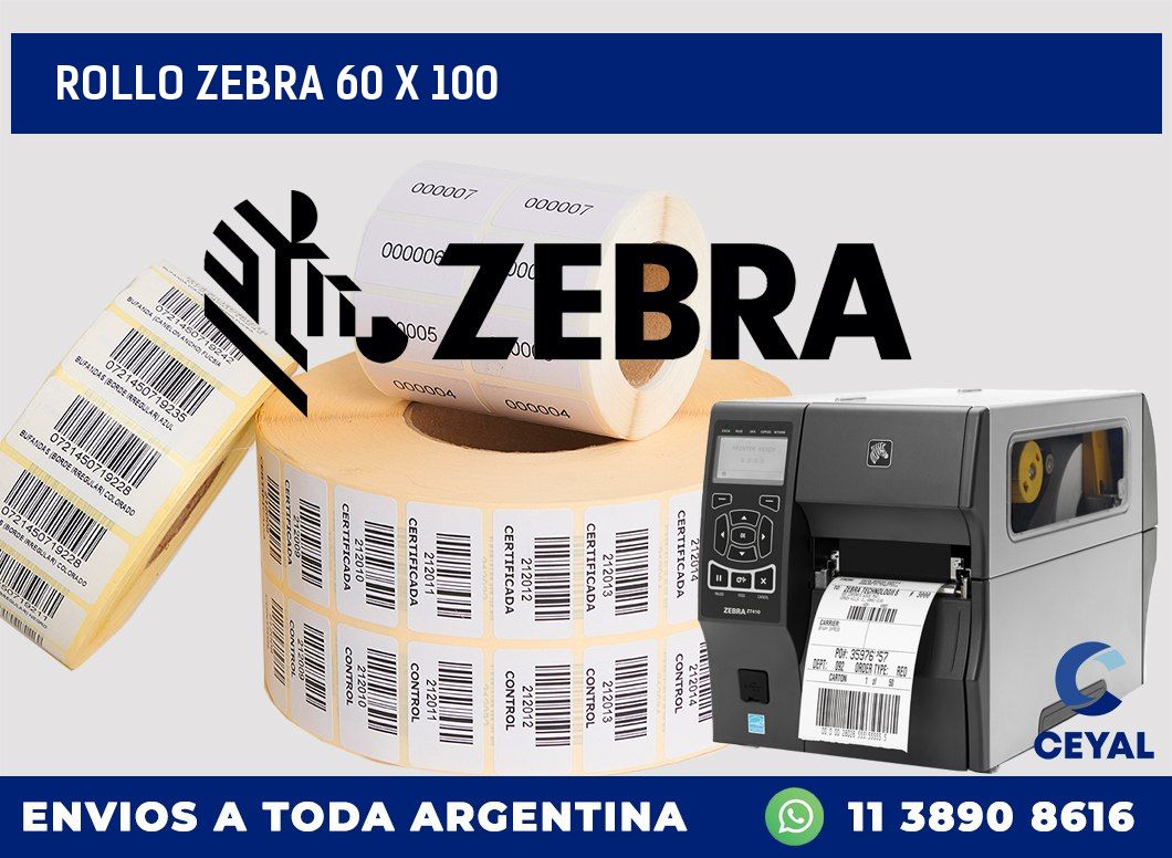 rollo zebra 60 x 100