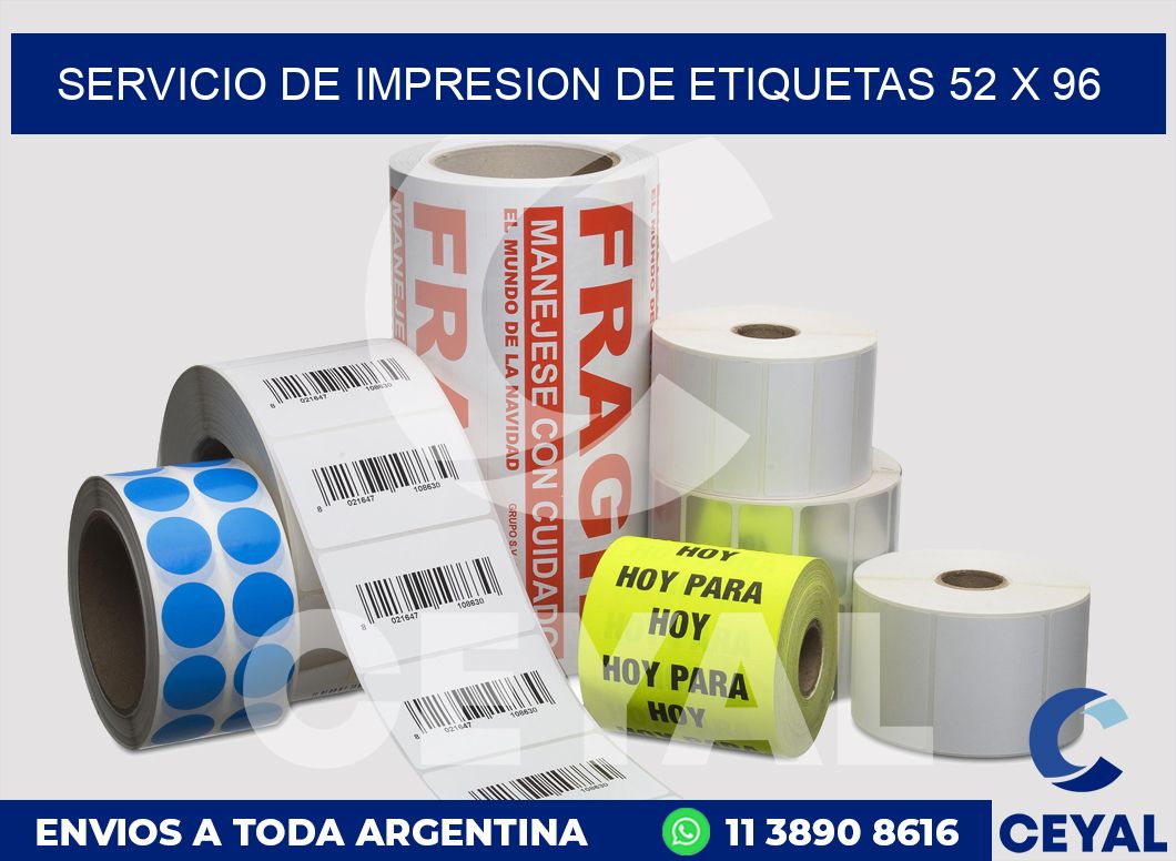 servicio de impresion de etiquetas 52 x 96