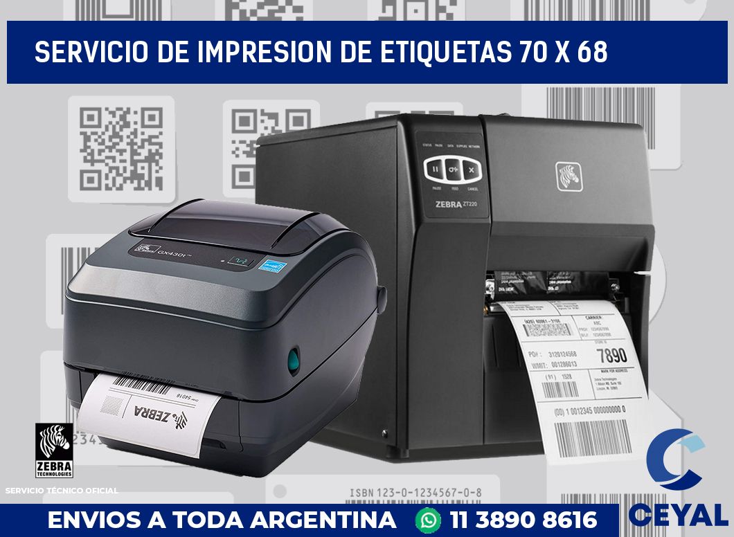 servicio de impresion de etiquetas 70 x 68