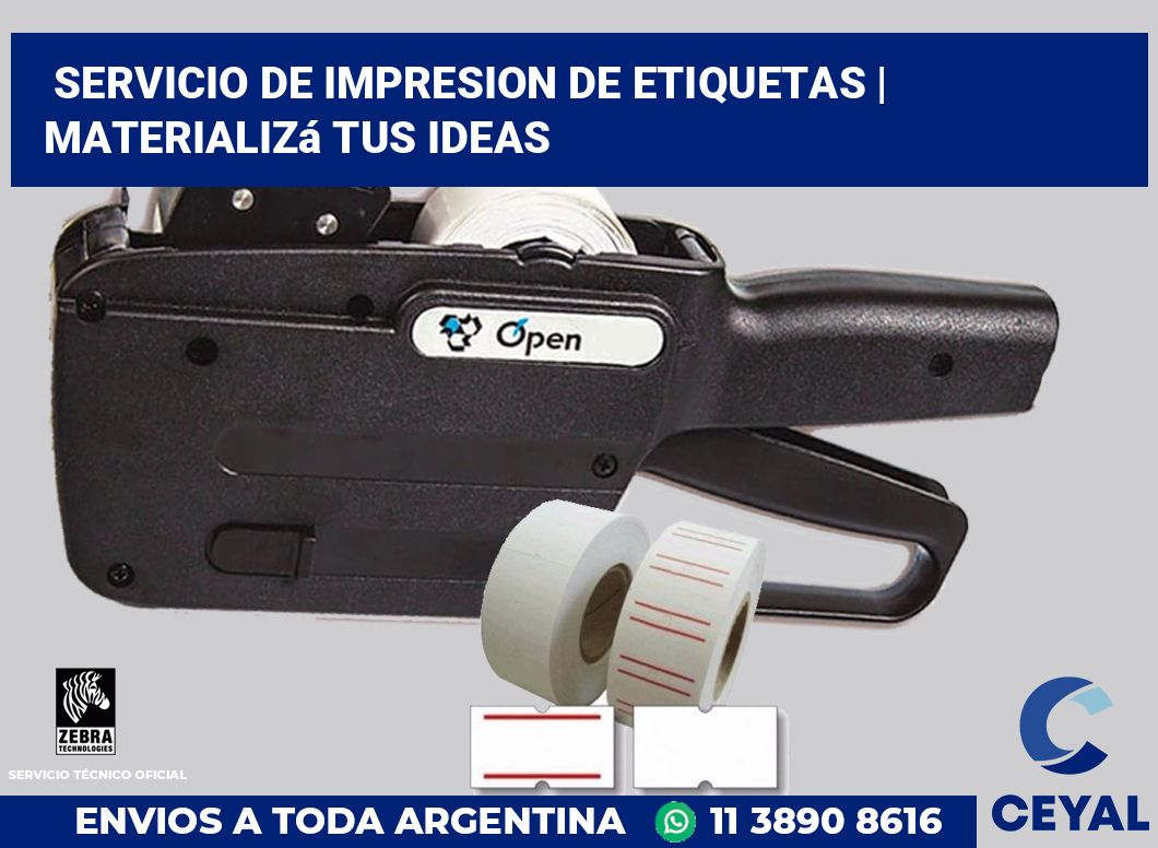 servicio de impresion de etiquetas | Materializá tus ideas