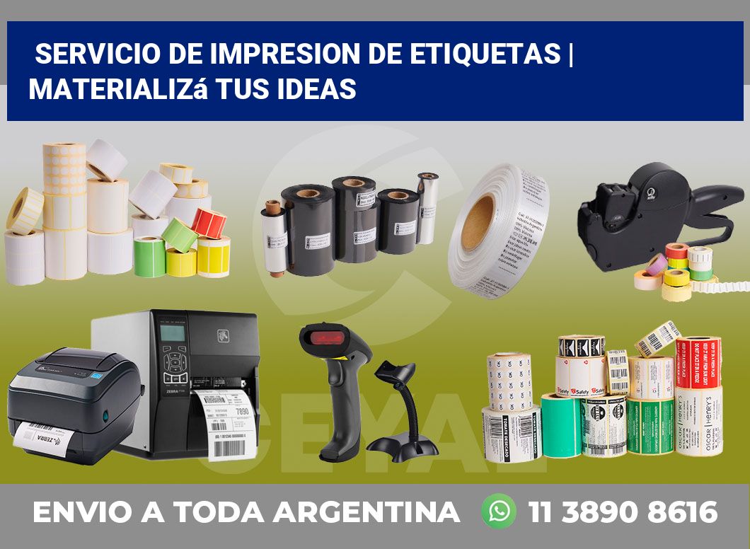 servicio de impresion de etiquetas | Materializá tus ideas