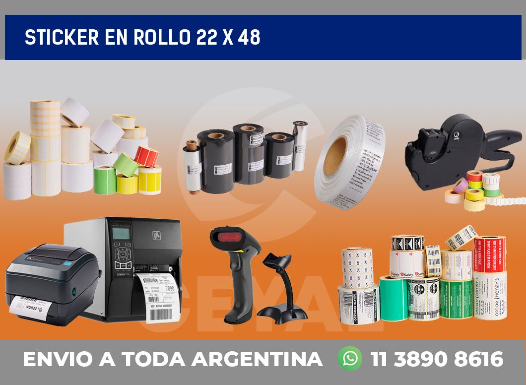 sticker en rollo 22 x 48