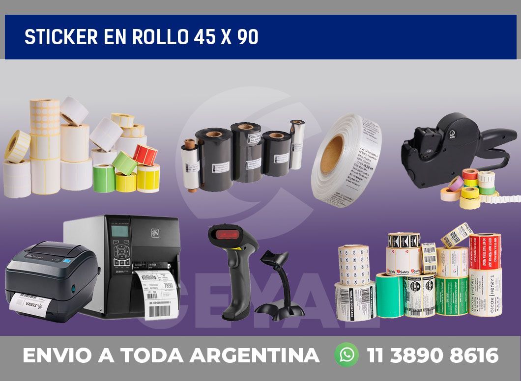 sticker en rollo 45 x 90