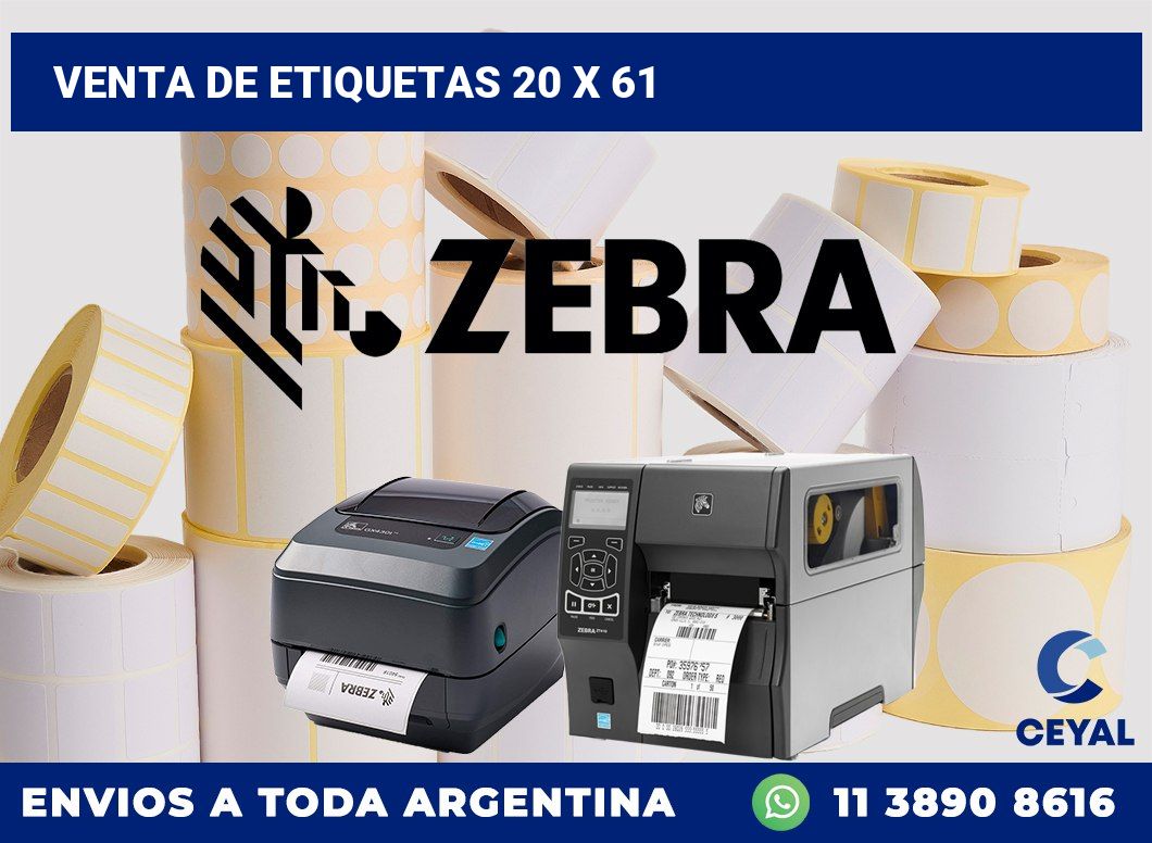venta de etiquetas 20 x 61