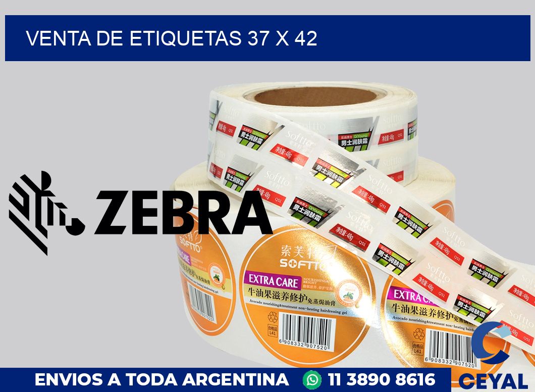 venta de etiquetas 37 x 42
