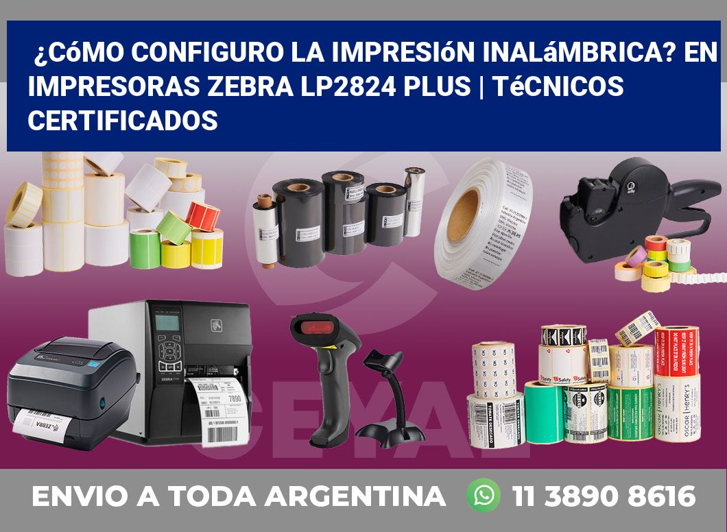 ¿Cómo configuro la impresión inalámbrica? En impresoras Zebra LP2824 Plus | Técnicos certificados