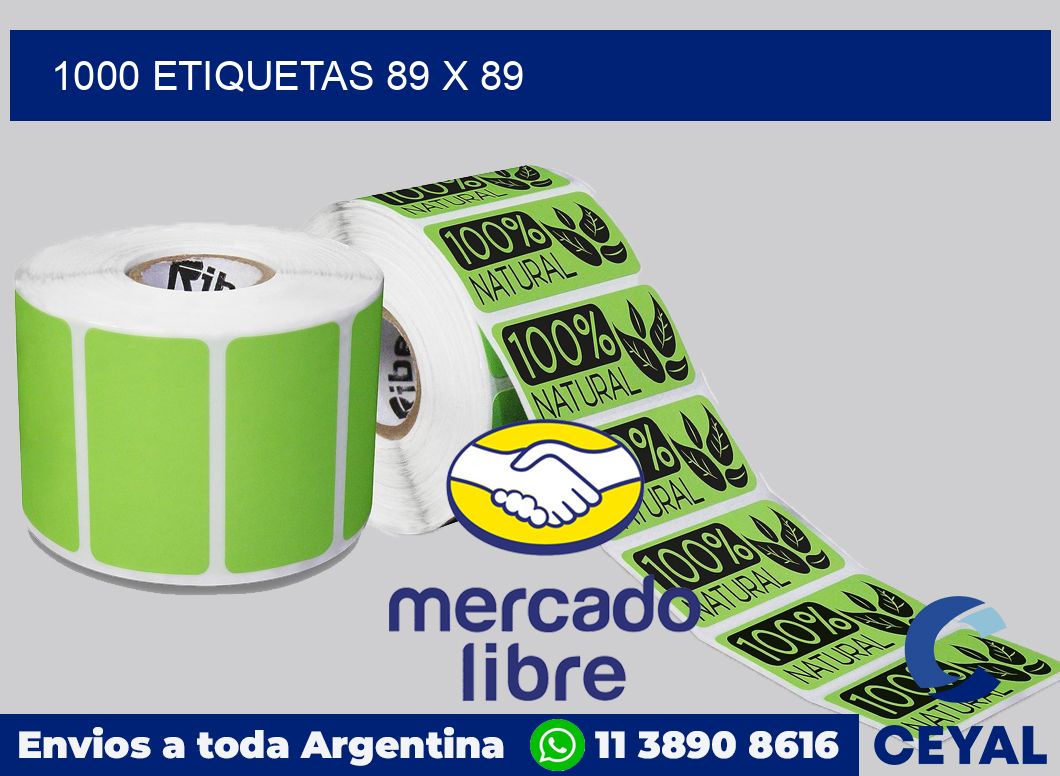 1000 etiquetas 89 x 89