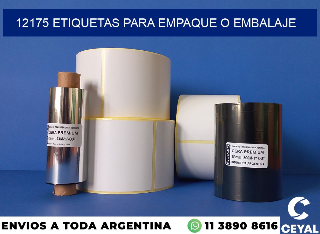 12175 etiquetas para empaque o embalaje