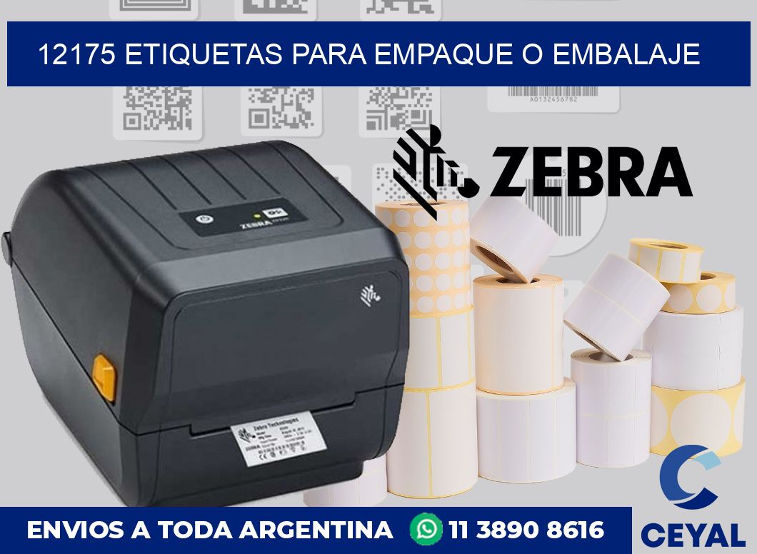 12175 etiquetas para empaque o embalaje