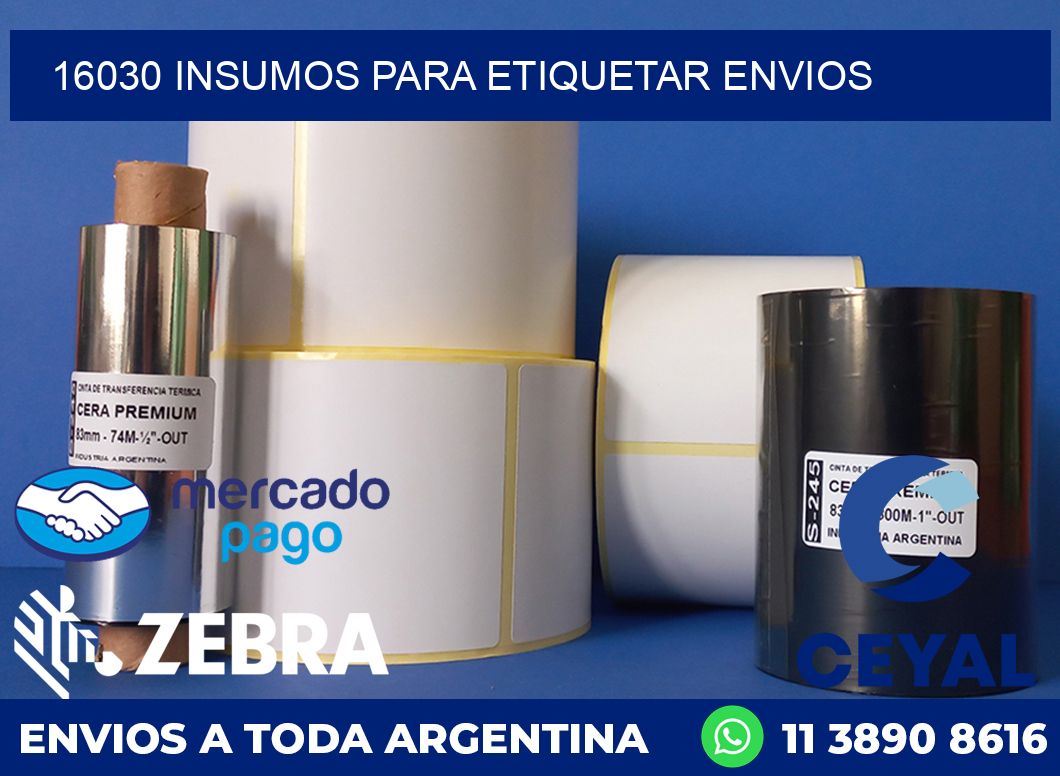 16030 insumos para etiquetar envios