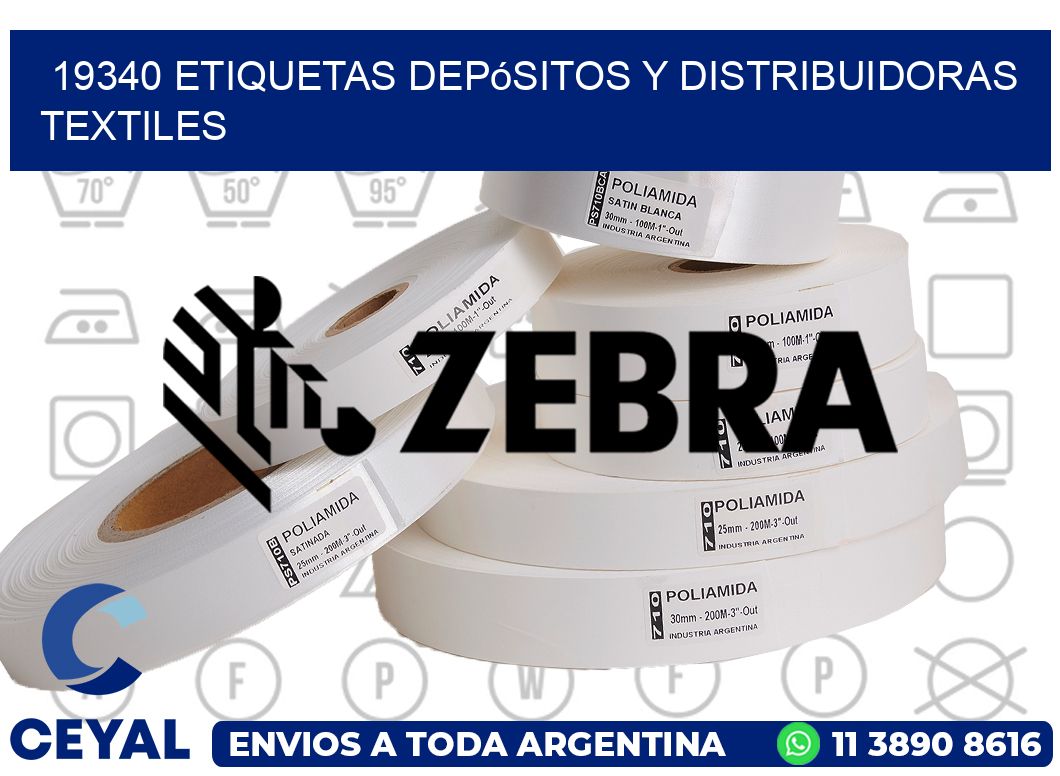 19340 Etiquetas depósitos y distribuidoras textiles