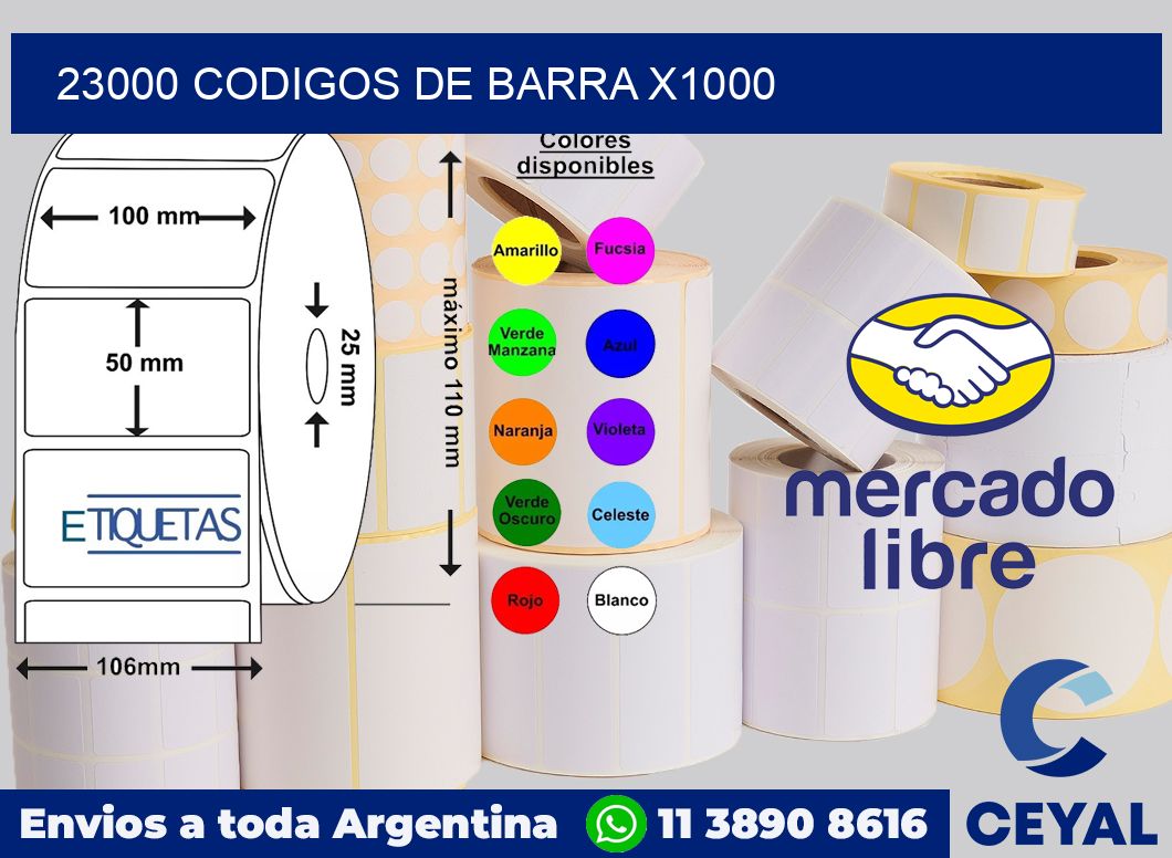 23000 Codigos de barra x1000