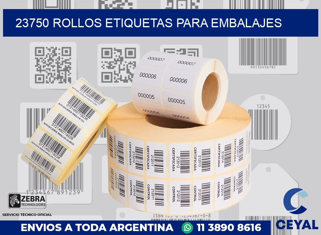23750 Rollos etiquetas para embalajes