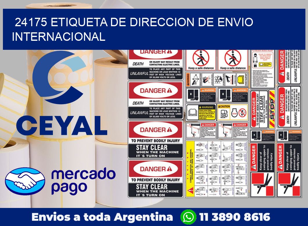 24175 Etiqueta de direccion de envio internacional