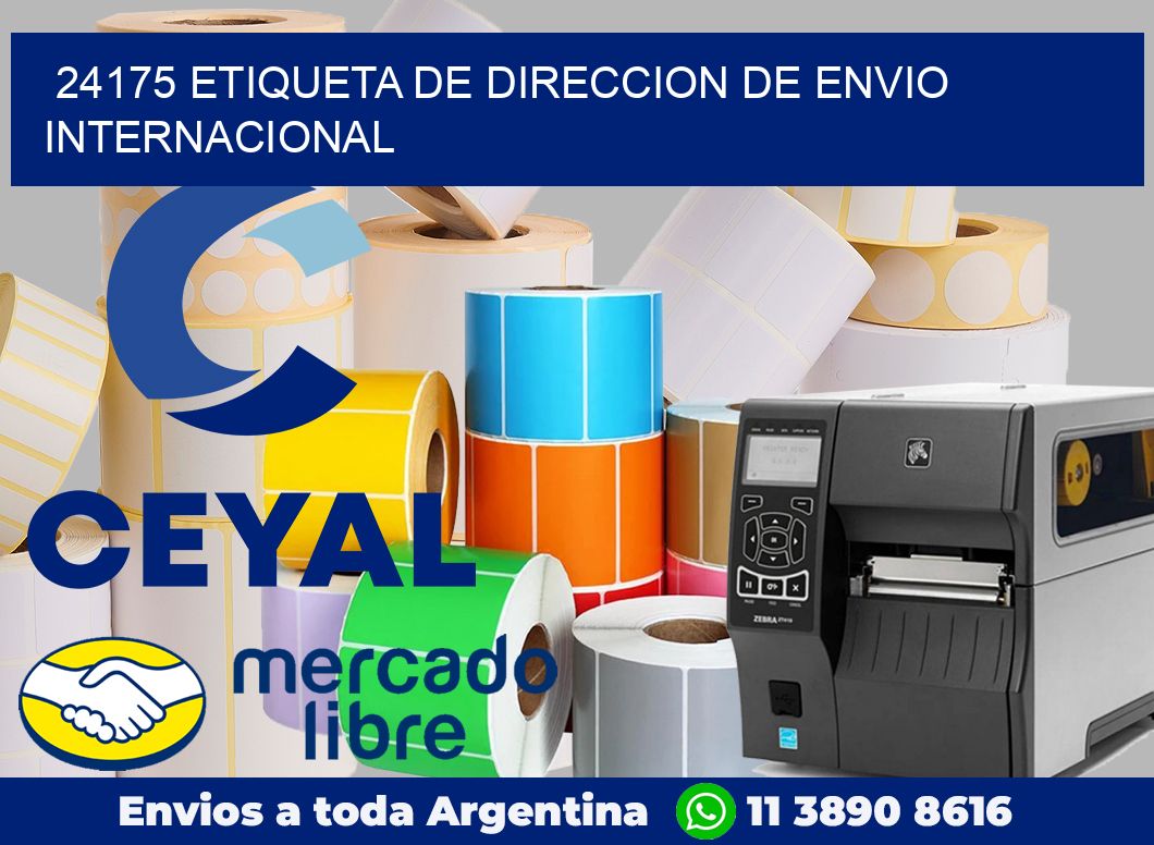 24175 Etiqueta de direccion de envio internacional