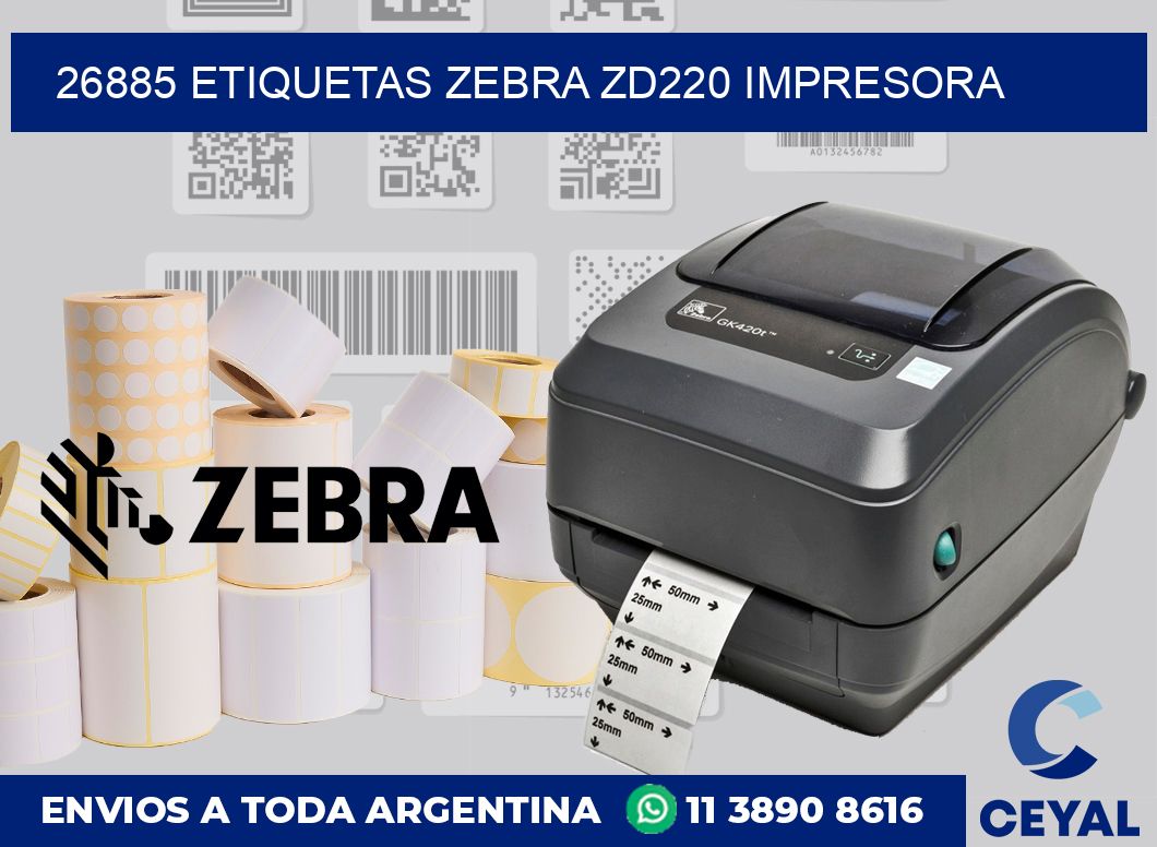 26885 etiquetas Zebra zd220 impresora