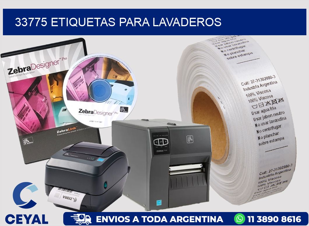 33775 Etiquetas para lavaderos