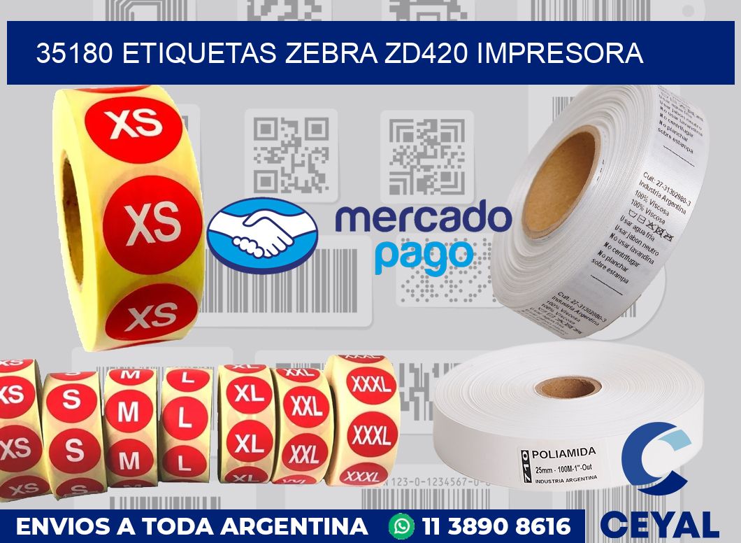 35180 etiquetas Zebra zd420 impresora