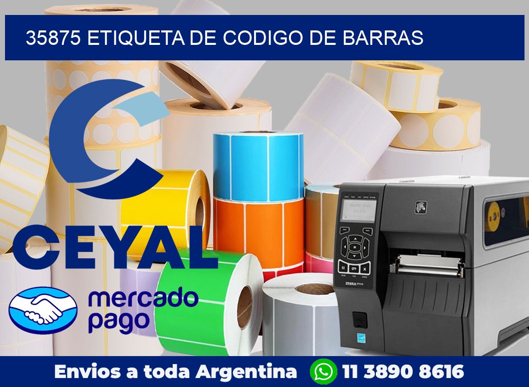 35875 Etiqueta de codigo de barras