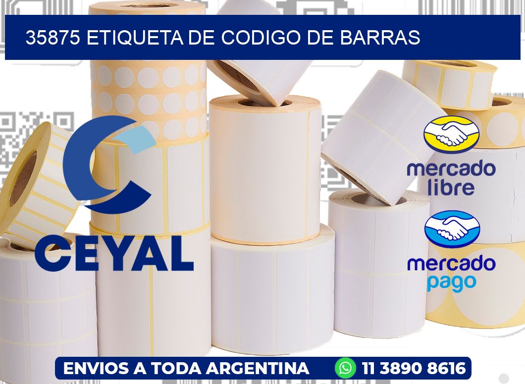 35875 Etiqueta de codigo de barras