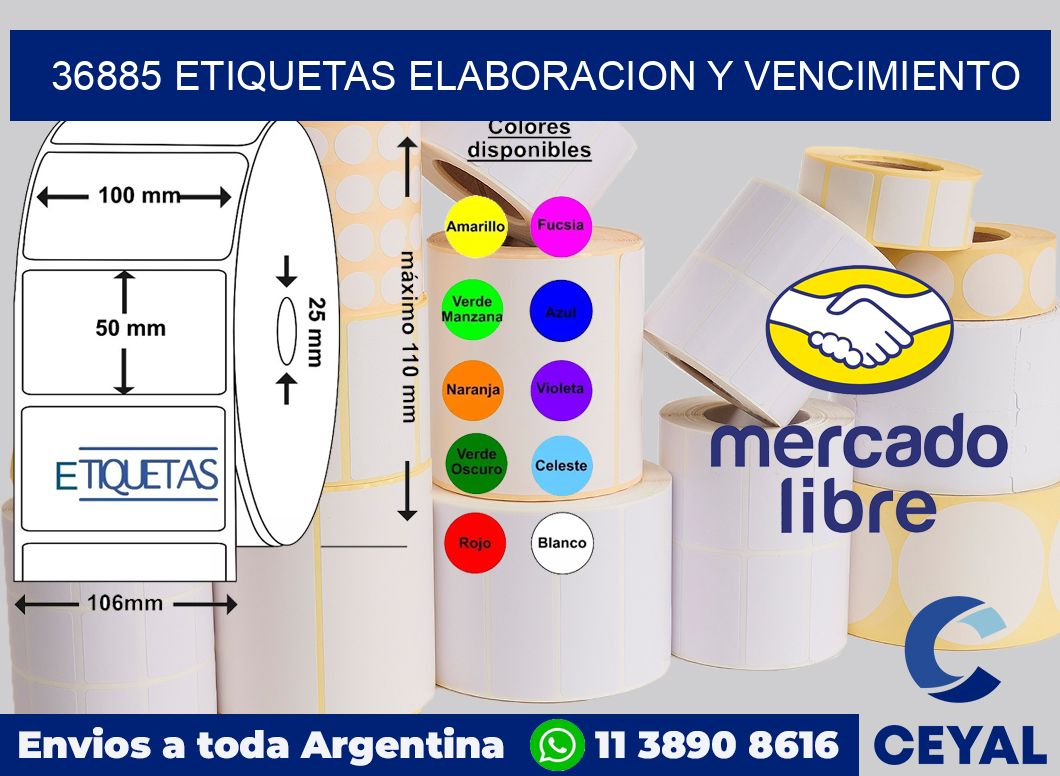 36885 Etiquetas elaboracion y vencimiento