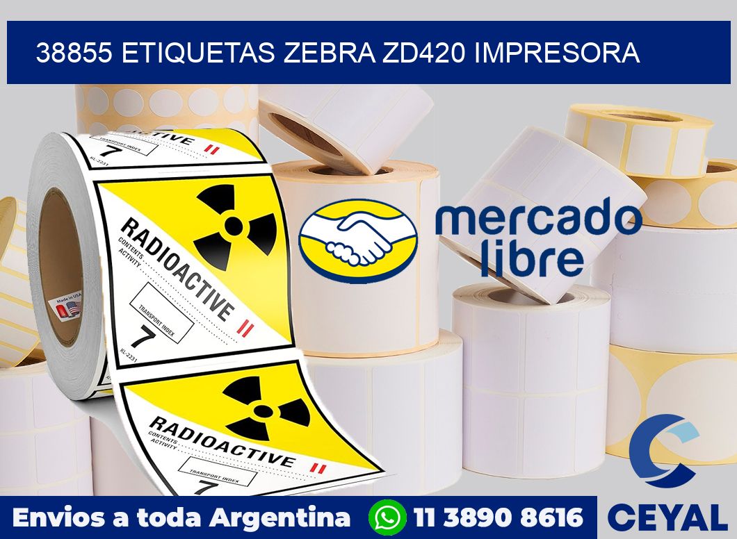 38855 etiquetas Zebra zd420 impresora