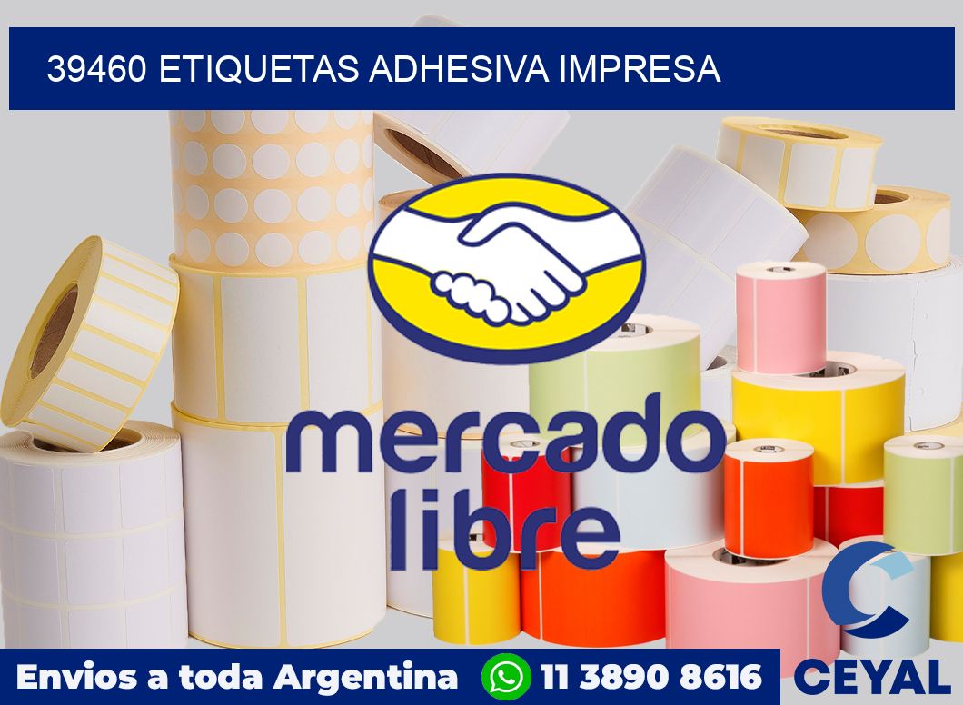 39460 etiquetas adhesiva impresa