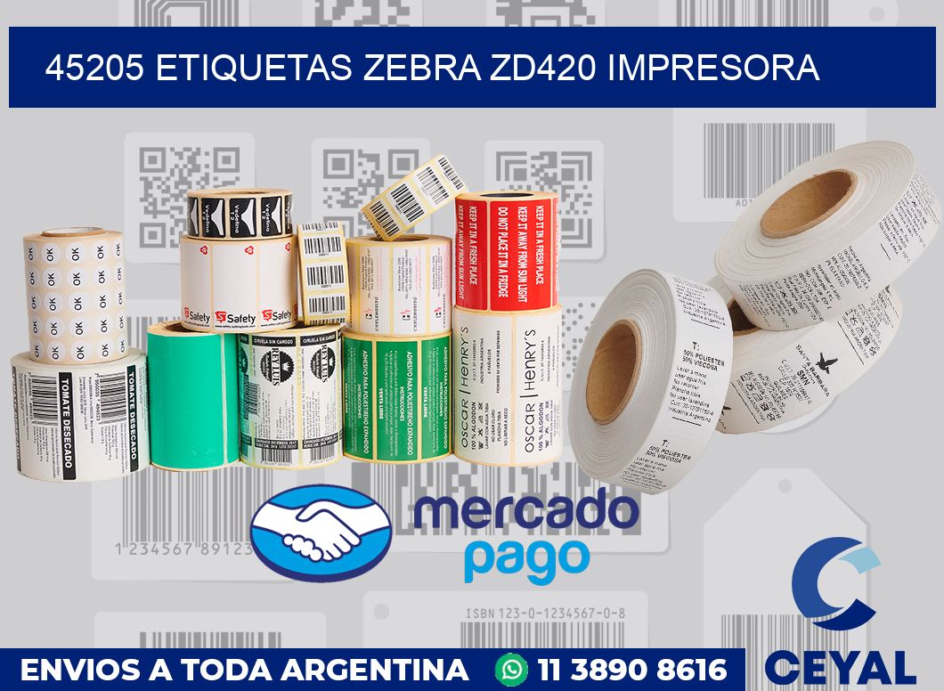 45205 etiquetas Zebra zd420 impresora