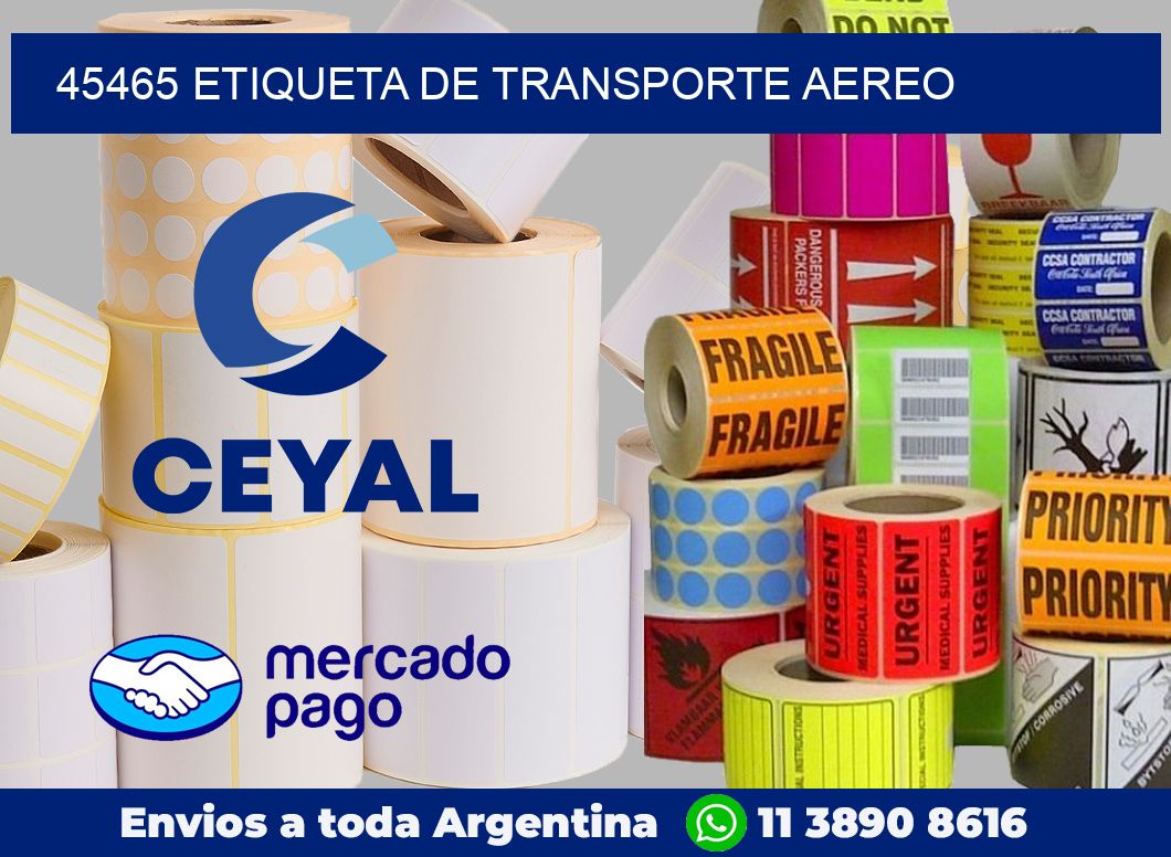 45465 Etiqueta de transporte aereo