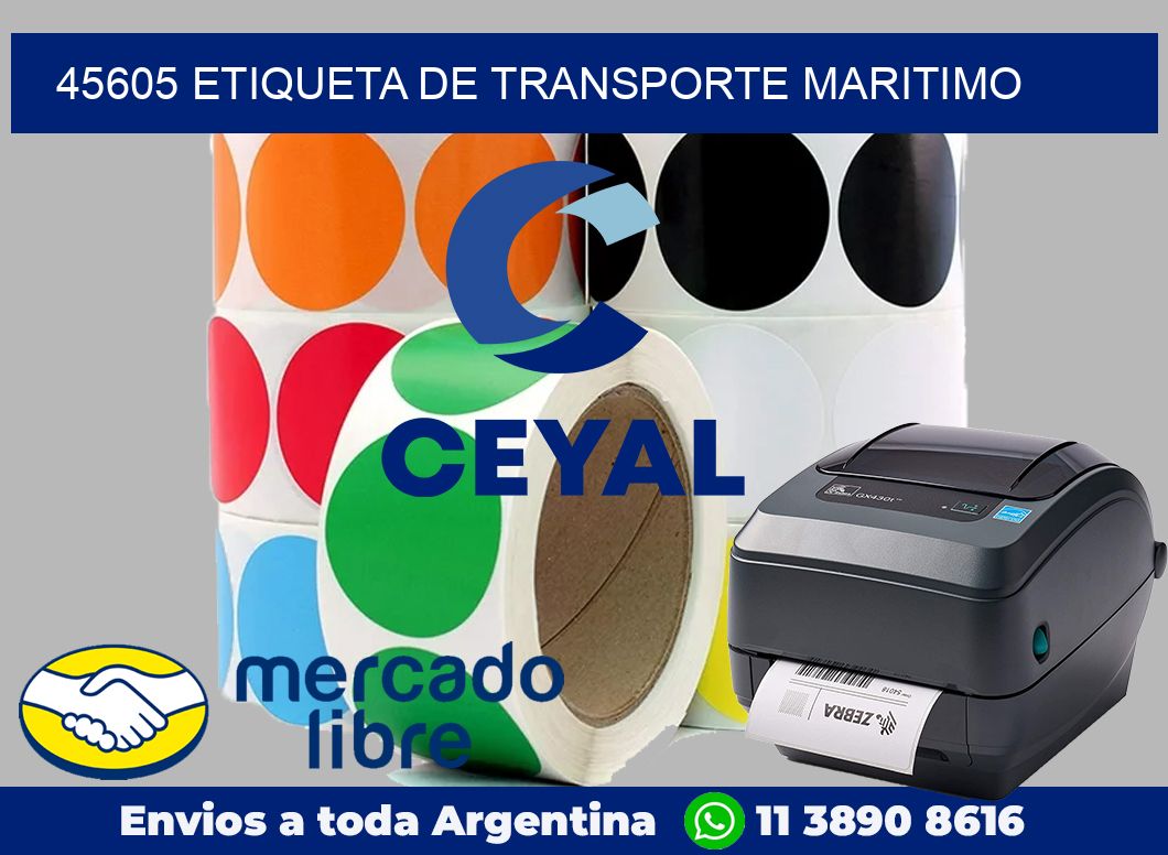 45605 Etiqueta de transporte maritimo