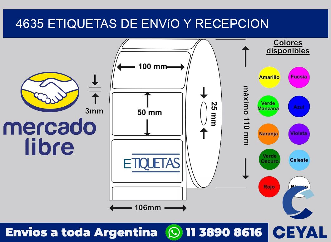 4635 Etiquetas de envío y recepcion