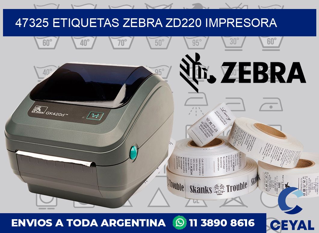 47325 etiquetas Zebra zd220 impresora