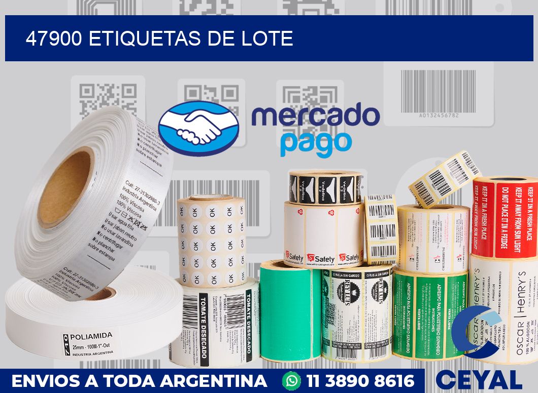 47900 Etiquetas de lote