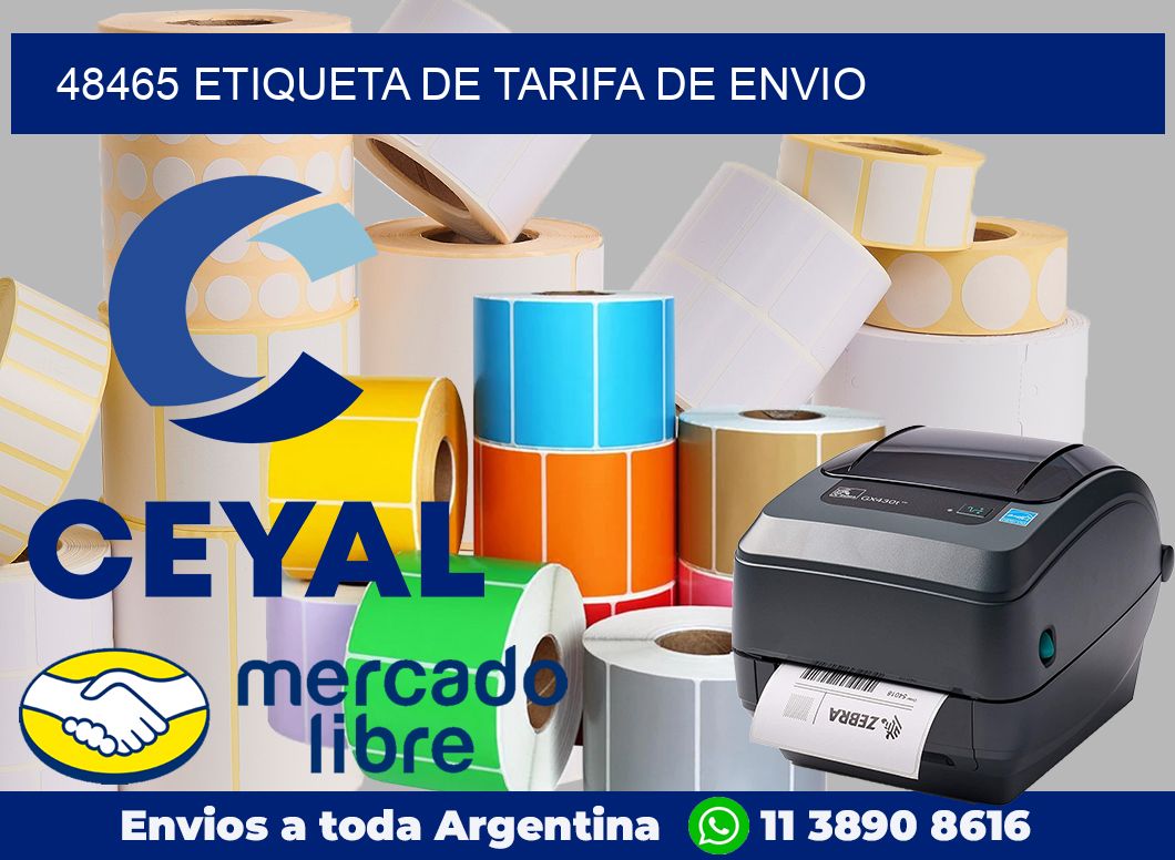48465 Etiqueta de tarifa de envio