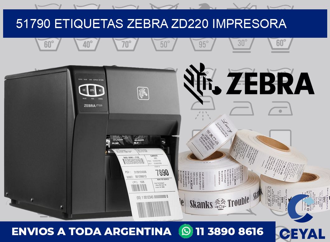 51790 etiquetas Zebra zd220 impresora