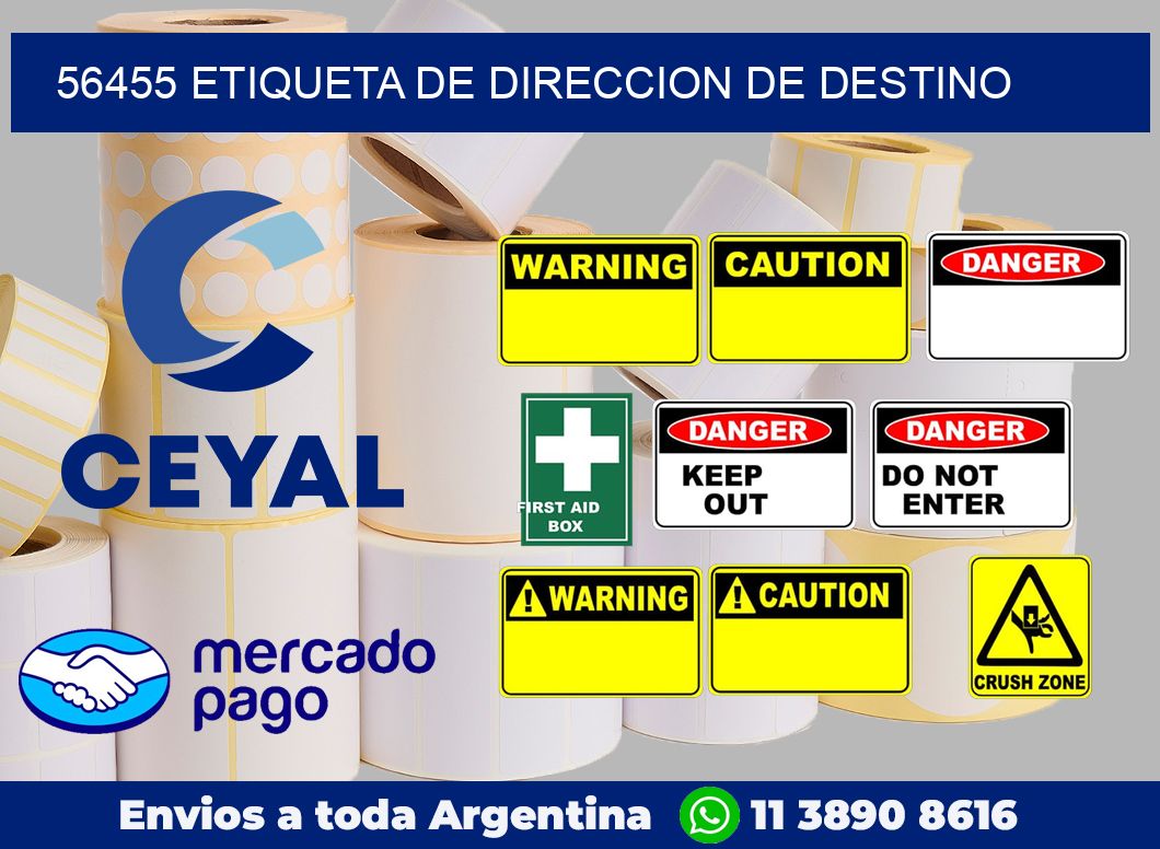 56455 Etiqueta de direccion de destino