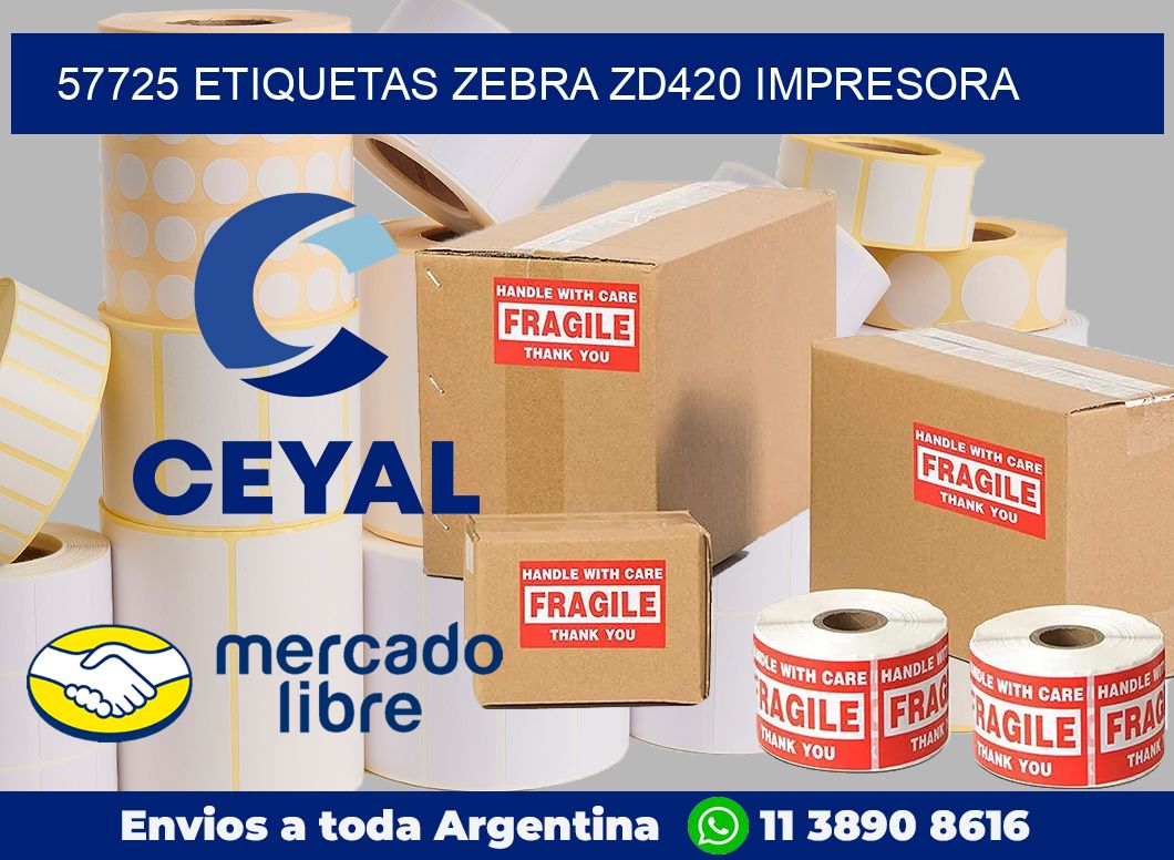 57725 etiquetas Zebra zd420 impresora