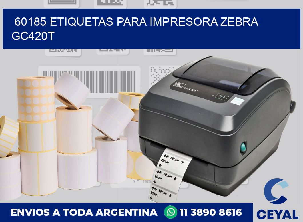60185 etiquetas para impresora zebra GC420T
