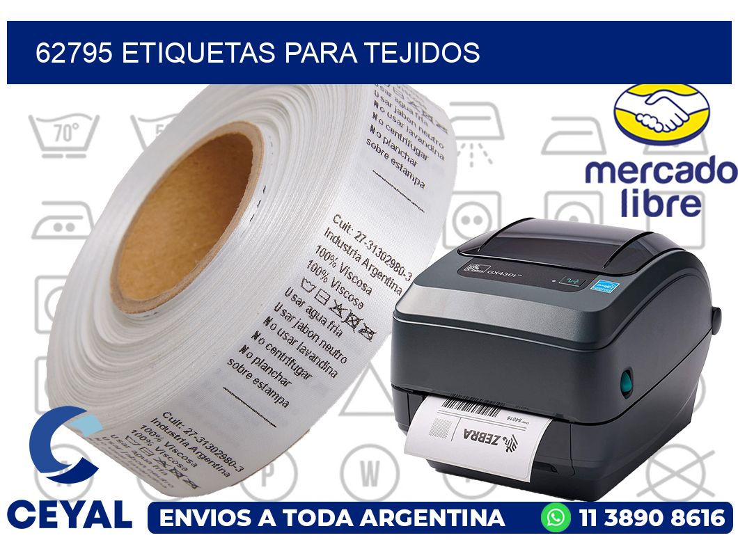 62795 Etiquetas para tejidos