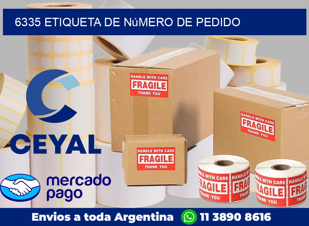 6335 Etiqueta de número de pedido