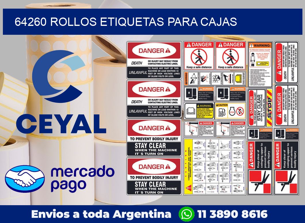 64260 Rollos etiquetas para cajas
