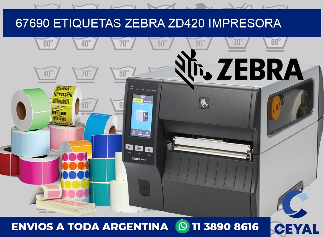 67690 etiquetas Zebra zd420 impresora