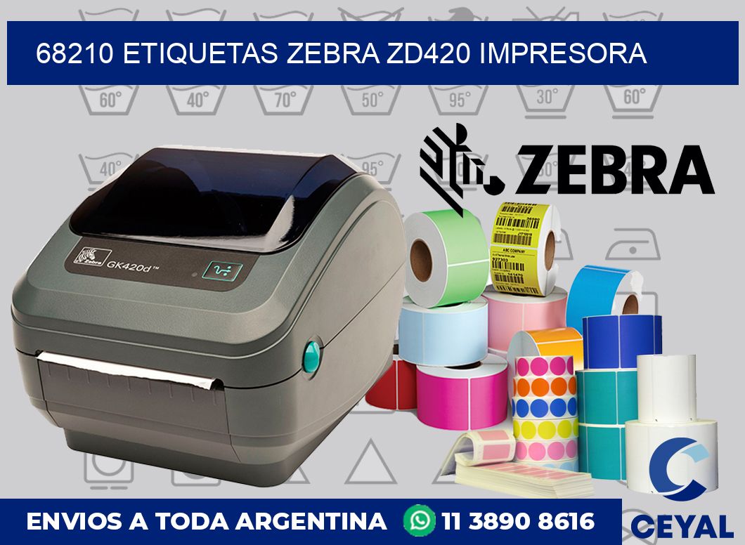 68210 etiquetas Zebra zd420 impresora